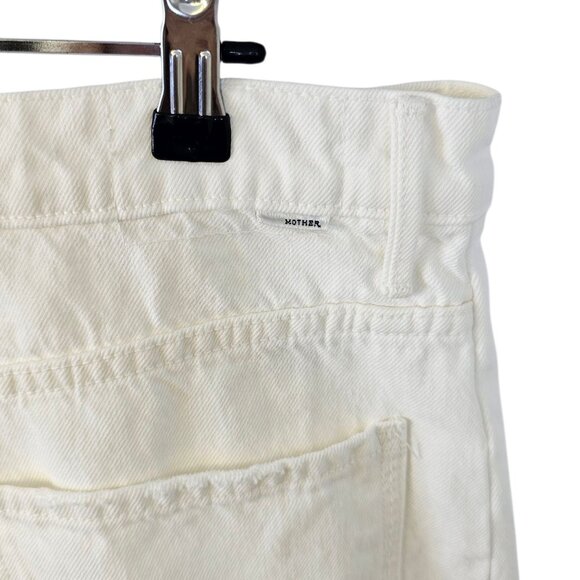 MOTHER Superior The Full Pipe Ankle Jeans in Picket Fence White, High Rise, 32 - Picture 11 of 13